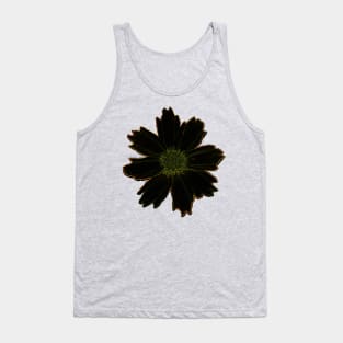 Filtered Black and Yellow Flower Photograph Tank Top